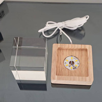 Cube en verre cristal transparent 8*8*8cm K9, bloc de cristal vierge pour gravure laser 3D, souvenir personnalisé, lampe de nuit