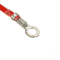 كابل بطارية نحاسي مطلي بالقصدير عيار 10 AWG شديد التحمل من PTFE/PBT، سلك لحام 1/0، طرف توصيل حلقي لتجميع أسلاك إمداد الطاقة