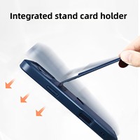 Étui de protection pour iPhone 17 Pro Max, design artisanal, deux-en-un avec porte-cartes, en PU, support magnétique invisible