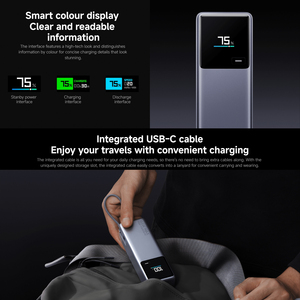 แบตสำรอง Xiaomi 165W แท้ <span class=keywords><strong>10000</strong></span> (สายในตัว) พร้อมหน้าจอแสดงผล กำลังไฟ 120W พกพาสะดวก ความจุ 10000mAh พร้อมระบบป้องกันความปลอดภัย - Product Image 5