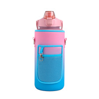 Housses pour bouteilles d'eau, sacs de transport pour bouteilles d'eau motivantes avec sangle pour les sports de plein air, la remise en forme, la salle de sport et l'entraînement