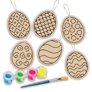 Kids <strong>Easter</strong> Party Drawing Toy Egg-Shaped Plywood Painting <strong>Craft</strong> <strong>Kit</strong> - Product Image 4