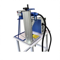 Machine de marquage laser à fibre portable de type split, graveur laser à fibre portable, lentille de champ 300*300mm pour l'acier inoxydable