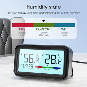 Termohigrómetro Inteligente Tuya, Actualización de Datos de Humedad en Tiempo Real, Calibración Manual, Monitoreo Remoto por Aplicación, Exportación de Historial, <span class=keywords><strong>Correo</strong></span> Electrónico, Blanco - Product Image 2