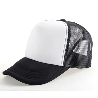 Custom hohe qualität blank 5 panel erwachsene baseball hüte werbung trucker mesh caps für sublimation druck