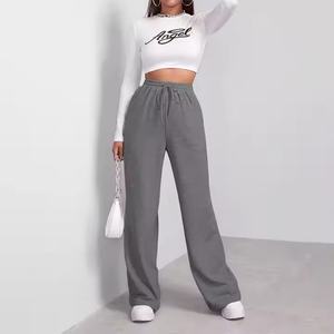 กางเกงวอร์มผ้าฟลีซและเทอร์รี่คอตตอนทรงหลวมสำหรับผู้หญิง - Product Image 4