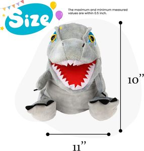 Juego <span class=keywords><strong>de</strong></span> rol <span class=keywords><strong>de</strong></span> boca móvil abierta para contar cuentos, enseñanza, teatro <span class=keywords><strong>de</strong></span> marionetas, <span class=keywords><strong>Velociraptor</strong></span> <span class=keywords><strong>de</strong></span> <span class=keywords><strong>peluche</strong></span>, marioneta <span class=keywords><strong>de</strong></span> mano, regalos <span class=keywords><strong>de</strong></span> cumpleaños, blanco - Product Image 3