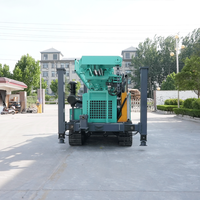 Foreuse industrielle pour puits d'eau, profondeur 600m, sur chenilles, avec pompe pneumatique diesel, durable, pour forage de roche, grande capacité