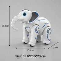 Jouet robot éléphant dansant télécommandé électrique en plastique, fonction 'Suivez-moi', musical, contrôlé par application, portée 60m, intérieur-extérieur, pour les âges 5-14 ans