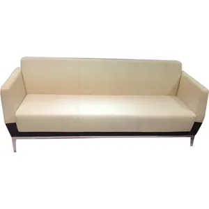 Hot Selling Cheap Custom 3 Seater Office Sofa. Ss Base luxury home beige office lounge sofa