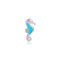 Ensemble collier chaîne maille forçat en argent sterling 925 pour femme avec zircone cubique 5A et pendentif opale de bord de mer, cadeau de fiançailles vintage exquis