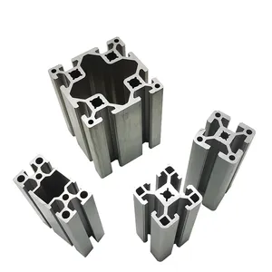 Dmetal Extrusion 40X40 Black Aluminium Profiles Cnc Alu Profile Aluminum Extrusion Profile