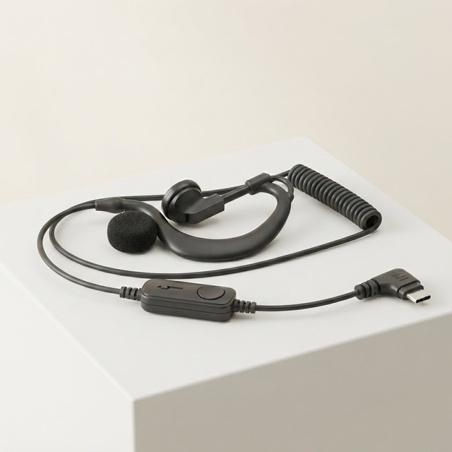 Hot Selling Radio Walkie Talkie Earphone Type C Wired PTT Headset Radio Earpiece Headset Radio Earpiece in Ear Bud