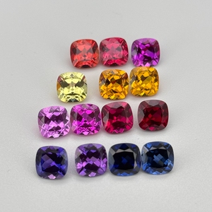 Gemas HQ, Rubí Rojo Sangre de Pichón, 4x4-12x12 mm, Corte Cojín, Sintético, Zafiro Azul Amarillo, Precio por Quilate - Product Image 5