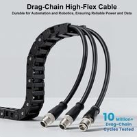 Câble Alvin's Cables M12 X-Code 8 broches mâle vers 8 broches mâle Cat6a blindé pour caméra industrielle Cognex Basler, haute flexibilité