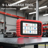 9 tipos de idiomas compatibles con Launch CRP129X CRP 129X OBD2 herramienta de escaneo escáner máquina de diagnóstico de coche con batería