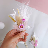 Boutonnière et Corsage Artisanaux de Fleurs Éternelles pour Mariage et Banquet, Décoration pour Costume de Marié, Hommes et Robe de Mariée
