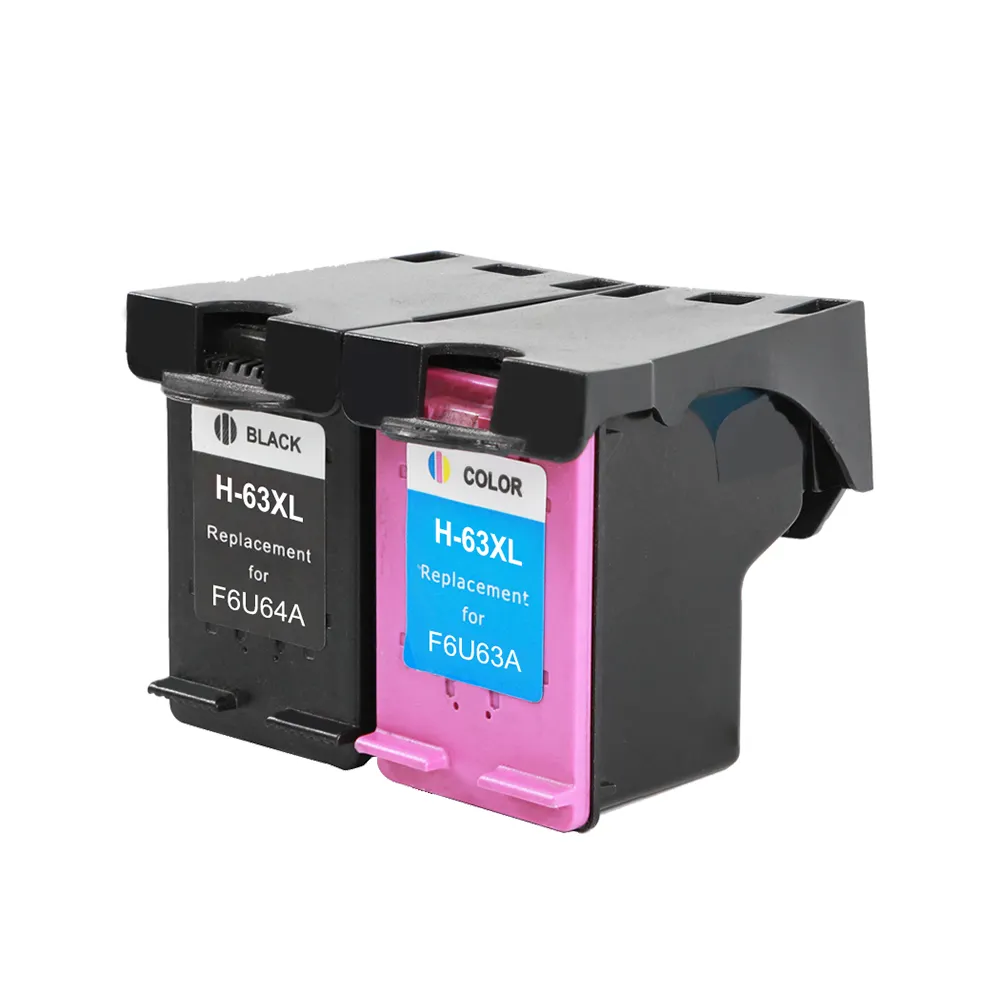 Topjet grosir kartrid tinta warna diproduksi ulang Premium 63XL 63 XL untuk HP HP63 HP63XL Deskjet 1110 2130 3630 Printer Inkjet