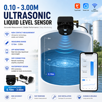 Capteur de niveau de liquide ultrasonique intelligent avec application Tuya, surveillance du niveau d'eau du réservoir WiFi, plage de mesure de 0,1 m à 3 m