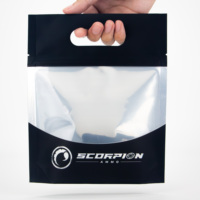 Sac d'emballage de munitions transparent personnalisé Sac en mylar à fermeture éclair avec poignée pour le montage du matériel