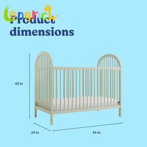 Convertible Baby Crib Can Be Converted Into a Children's <strong>Bed</strong> <strong>and</strong> a Bunk <strong>Bed</strong> <strong>with</strong> 3 Adjustable <strong>Mattress</strong> Heights - Product Image 3