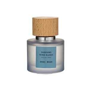 Mới Đến 50Ml Sương Kết Thúc Pha Lê Thủy Tinh Vòng Phun Bơm Chai Rỗng Bơm Lại Nước Hoa Bao Bì Nắp Bằng Gỗ Hình Dạng Xi Lanh - Product Image 5