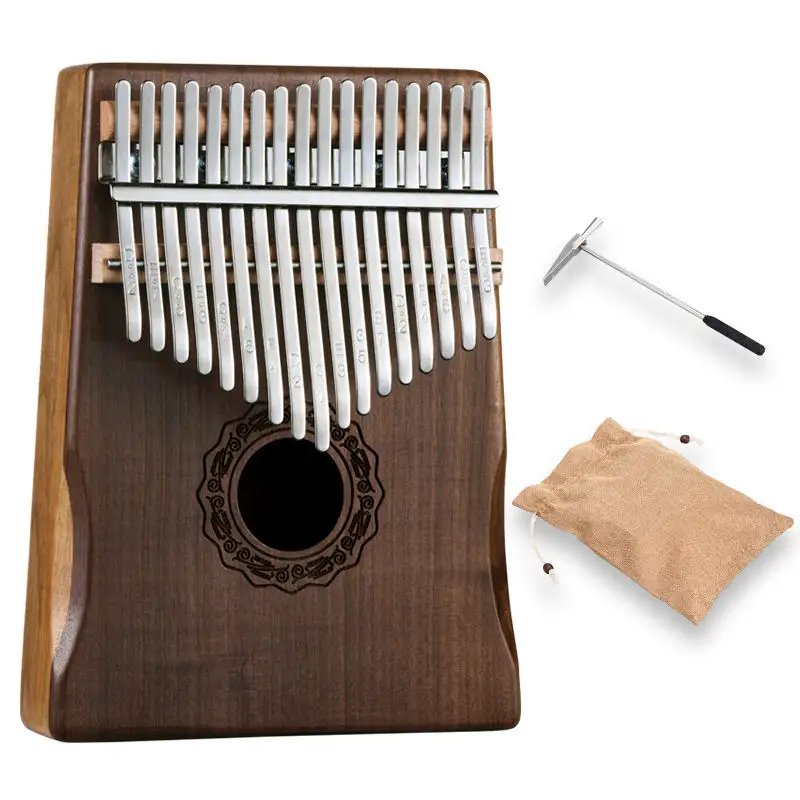 Hluru müzik aletleri Kalimba 17 tuşları ceviz başparmak piyano kare orta delik KD17-Walnut