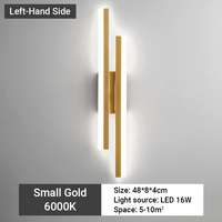 Applique murale LED en fer de luxe moderne or intérieur chambre et salon lumières de décoration pour appartement ou maison
