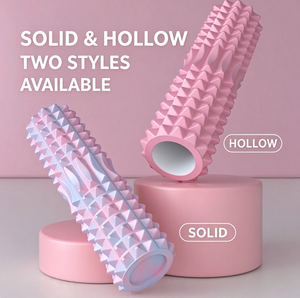 Professional Pilates Yoga EVA Firm Foam Roller Spiky Surface Solid Floating Column Mace Shaft Muscle Relaxation Massager - Product Image 1