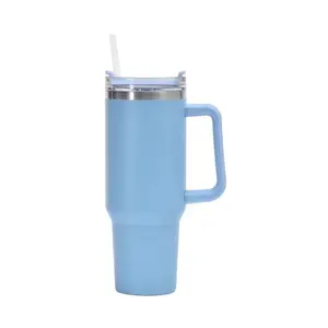 Straw Stainless Steel Large Capacity 40oz Car Cup Generation 2 Handle Ice Bully Cup Portable Thermal Insulation Cold Protection