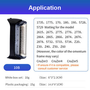 Ersatz rasierer folie und Klinge für <span class=keywords><strong>BRAUN</strong></span> 10B 20B 1000 Series <span class=keywords><strong>CruZer</strong></span> 1 <span class=keywords><strong>2</strong></span> 3 4 - Product Image 4
