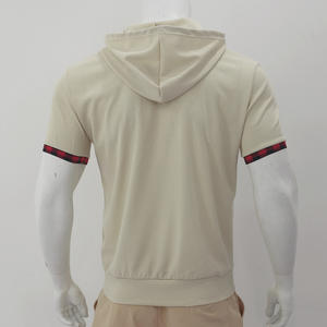 T-shirt à manches courtes pour homme, décontracté, à capuche, avec logo imprimé, sportif, tendance, style urbain, en tissu gaufré - Product Image 6