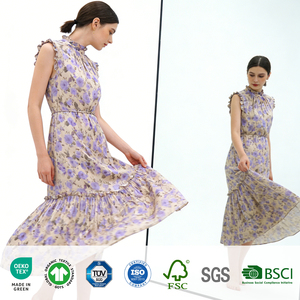 Ventes directes d'usine à bas prix de robes en coton de soie de 16 mm personnalisées avec des motifs floraux de style campagnard - Product Image 5
