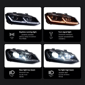 For 11-18 Polo 12V Modified <b>LED</b> Headlight Assembly With Dual Lenses DRL Turn Signal <b>Lights</b> 12V <b>LED</b> Headlight Assembly for 11-18 - Product Image 3