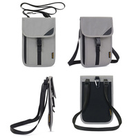 Pochette de voyage pour le cou, porte-passeport, porte-billets, sac anti-RFID, organiseur de documents