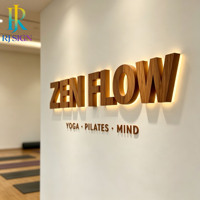 Lettres en bois 3D rétroéclairées par LED, signalétique personnalisée en métal pour entreprises, étanche IP65, intérieur/extérieur, logo d'entreprise