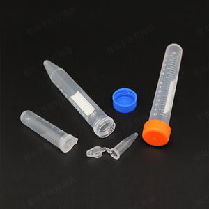Tubes centrifugeurs chirurgicaux en plastique de 1,5 ml avec graduations et bouchon à vis pour prélèvements en laboratoire et utilisation PCR - Product Image 1