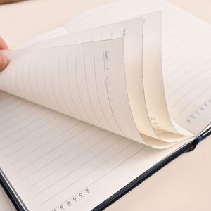 New Choice Custom Leather Hardcover Notebook 80 Sheets A5 Size <b>Sew</b> Binding Agenda Planner with Elastic Band - Product Image 4