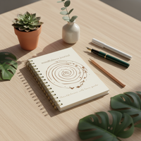 Diario de Mindfulness con Impresión Personalizada, Planificador Diario Espiral, Cuidado Personal, Bienestar, Manifestación, Cuaderno de Salud Mental y Espiritual