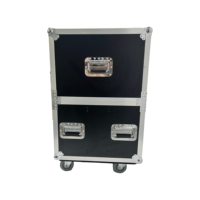 Flight case robuste en aluminium et contreplaqué, personnalisable OEM/ODM, pour enceinte Line Array 12'' avec 4 roues pivotantes, étanche IP67 et antichoc