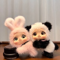 Nouvelle poupée en peluche chaton mignon en coton et vinyle, transformable, porte-clés, pendentif de sac à dos, cadeau d'anniversaire pour enfants