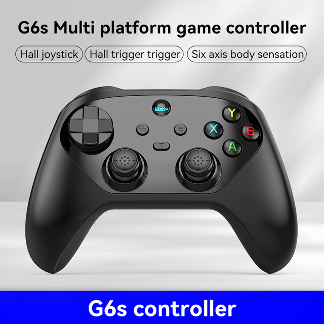 G6S Dual Hall Effect Joystick Gamepad 6-Axis Gyro Back Buttons Wireless Game Controller for Nintendo Switch / Android / IOS / PC