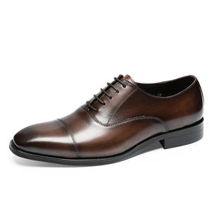 Nouvelles chaussures décontractées de mariage en cuir pleine fleur pour hommes, collection Printemps 2026, modèle professionnel très prisé - Product Image 1