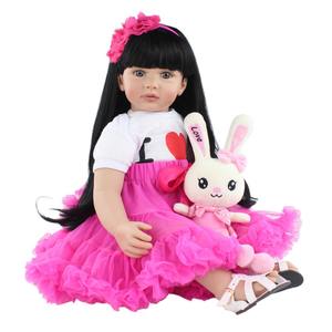 Muñeca de bebé <span class=keywords><strong>Reborn</strong></span> de 60 CM, cuerpo de tela, bebés recién nacidos, regalo para niñas - Product Image 3