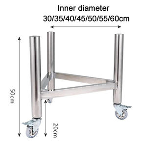 Tekerlekler ile paslanmaz çelik üçgen kazan raf kova cep standı gaz şişesi hareketli depolama raf - Product Image 5