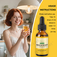 JULONG OEM Gouttes liquides de racine de maca Compléments à base de plantes Bouteille de goutte de maca noire Soutien de l'équilibre hormonal, de l'humeur, de l'énergie et de la forme physique