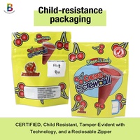 Refermable Comestible Mylar CR Sortie Dispensaire Résistant Aux Enfants Étanche 3.5g/7g/1oz/1lb Haute Barrière Doypack Conteneur Sacs