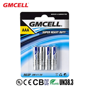 Batteria Zinco-Carbone AAA R03P SUM-4 per Elettrodomestici <span class=keywords><strong>e</strong></span> Telecomandi, Tensione Nominale 1.5V, Prezzo Competitivo - Product Image 2