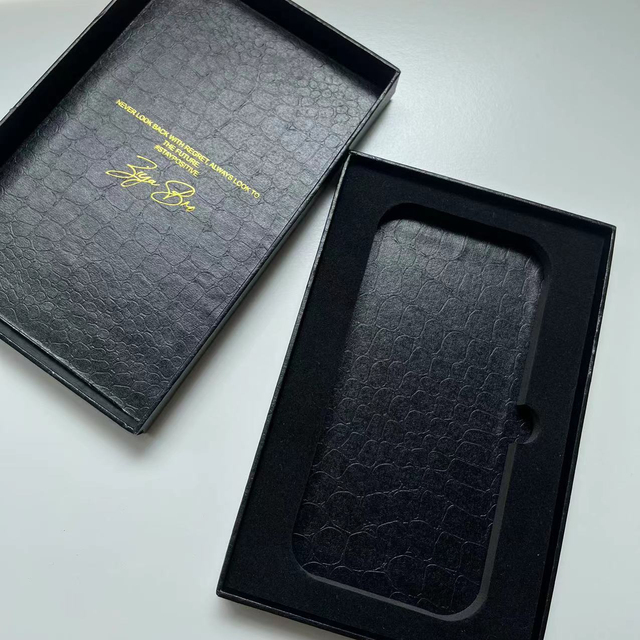 Customized Phone case Paper Box With Special Paper Covering and EVA Holding Product Inside