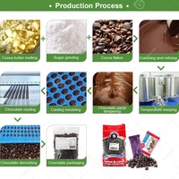 Ligne de production automatique de machines de fabrication et de dépose de chocolats, boutons, chips, pièces de monnaie et biscuits - Prix
